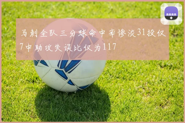 马刺全队三分球命中率惨淡31投仅7中助攻失误比仅为117